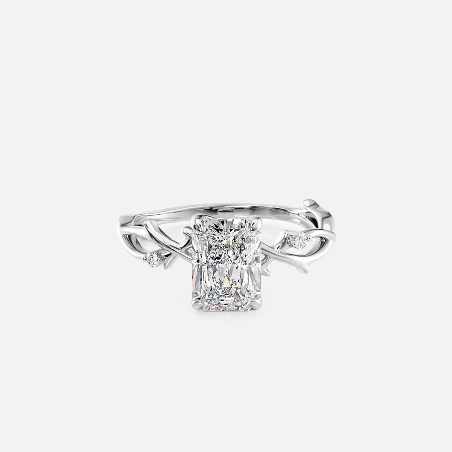 The Coco Radiant Side Stone Moissanite Ring - KNT - Engagement Rings, Wedding Bands & Fine Jewelry
