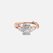 The Coco Radiant Three Stone Moissanite Ring - KNT - Engagement Rings, Wedding Bands & Fine Jewelry