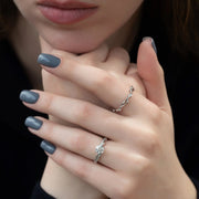 The Coco Round Pave Moissanite Ring - KNT - Engagement Rings, Wedding Bands & Fine Jewelry