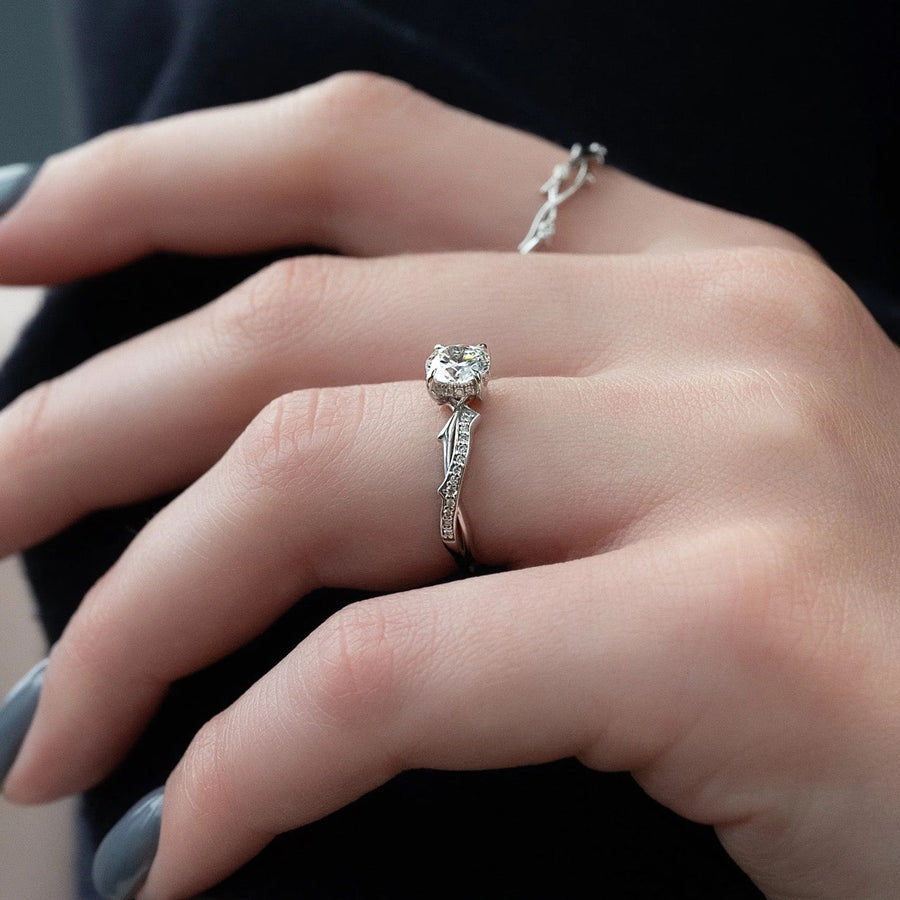 The Coco Round Pave Moissanite Ring - KNT - Engagement Rings, Wedding Bands & Fine Jewelry
