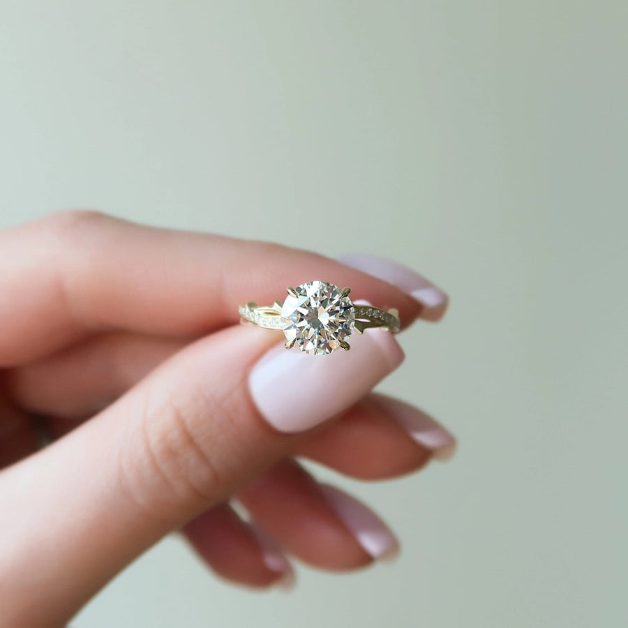 The Coco Round Pave Moissanite Ring - KNT - Engagement Rings, Wedding Bands & Fine Jewelry