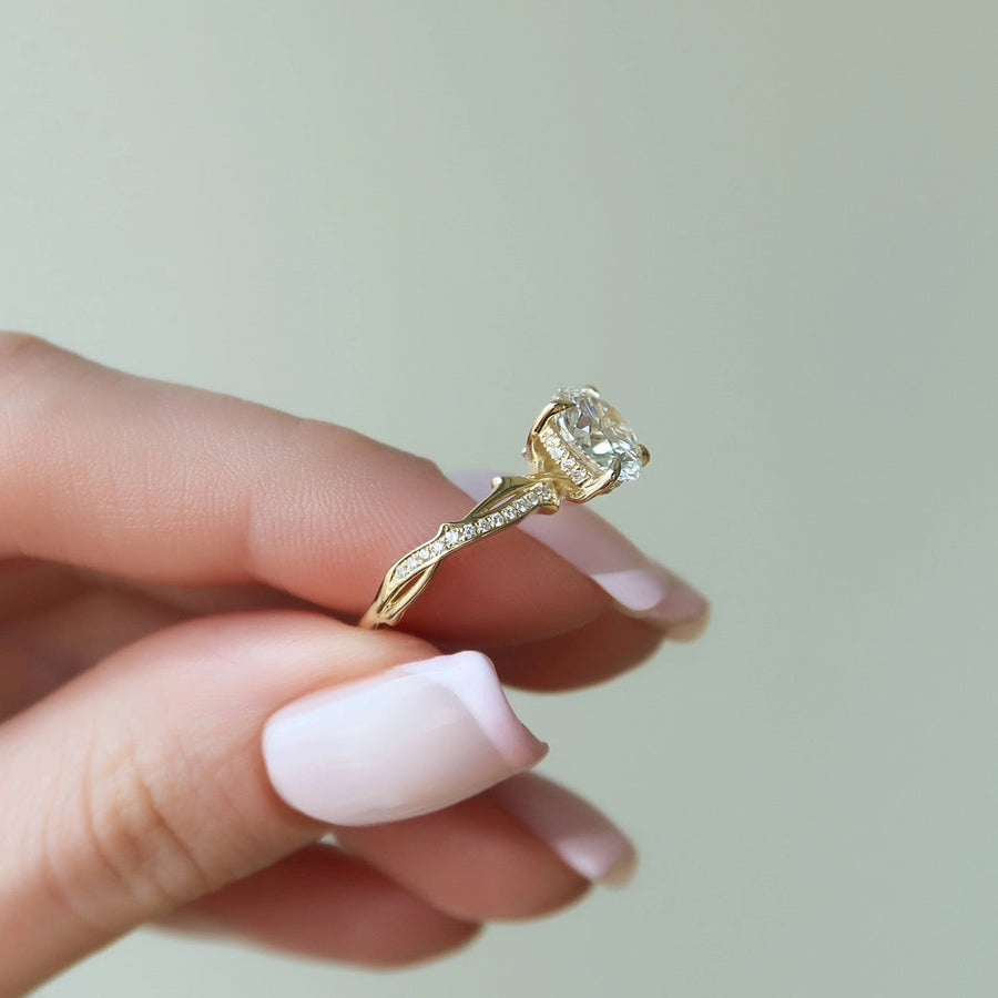 The Coco Round Pave Moissanite Ring - KNT - Engagement Rings, Wedding Bands & Fine Jewelry