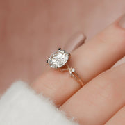 The Coco Round Side Stone Moissanite Ring - KNT - Engagement Rings, Wedding Bands & Fine Jewelry