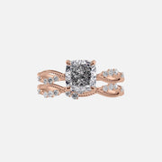  The Daisy Cushion Lab Diamond Ring 18k Rose Gold 003