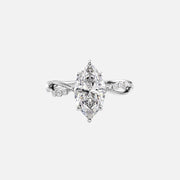  The Daisy Marquise Lab Diamond Ring 14k White Gold 001