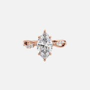  The Daisy Marquise Lab Diamond Ring 18k Rose Gold 001