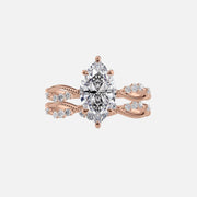  The Daisy Marquise Lab Diamond Ring 18k Rose Gold 003