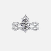  The Daisy Marquise Lab Diamond Ring 18k White Gold 003