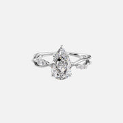  The Daisy Pear Lab Diamond Ring 14k White Gold 001