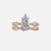  The Daisy Pear Lab Diamond Ring 18k Rose Gold 003