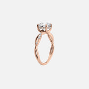  The Daisy Princess Lab Diamond Ring 14k Rose Gold 002
