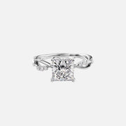  The Daisy Princess Lab Diamond Ring 14k White Gold 001