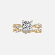  The Daisy Princess Lab Diamond Ring 18k Yellow Gold 003