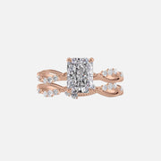  The Daisy Radiant Lab Diamond Ring 18k Rose Gold 003