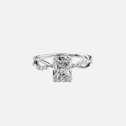  The Daisy Radiant Lab Diamond Ring 18k White Gold 001