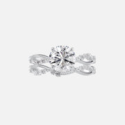  The Daisy Round Lab Diamond Ring 14k White Gold 003