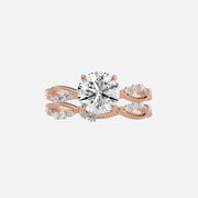  The Daisy Round Lab Diamond Ring 18k Rose Gold 003