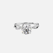  The Daisy Round Lab Diamond Ring 18k White Gold 001