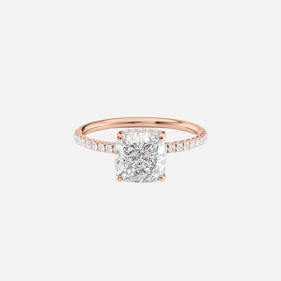 The Elisa Cushion Pave Moissanite Ring - KNT - Engagement Rings, Wedding Bands & Fine Jewelry