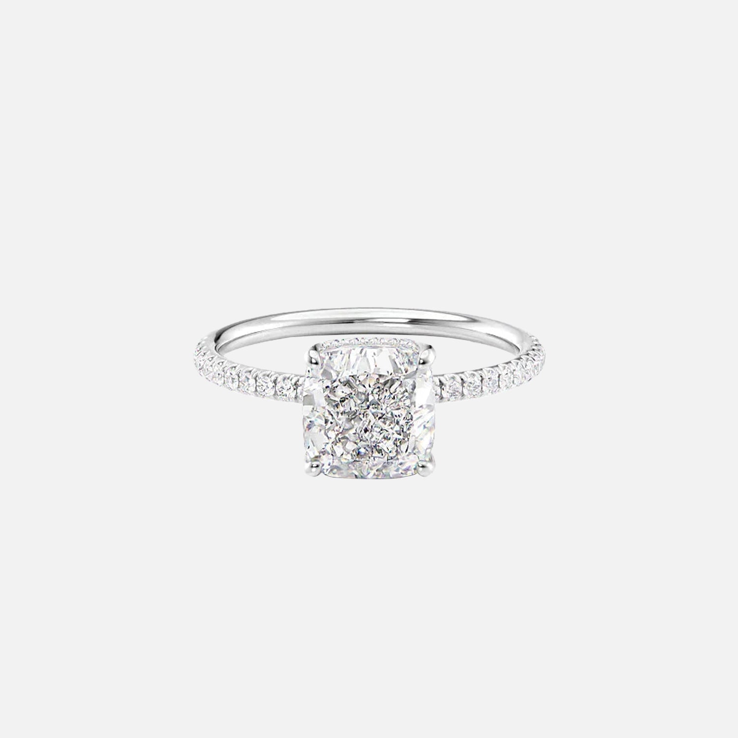 The Elisa Cushion Pave Moissanite Ring - KNT - Engagement Rings, Wedding Bands & Fine Jewelry