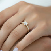 The Elisa Cushion Pave Moissanite Ring - KNT - Engagement Rings, Wedding Bands & Fine Jewelry