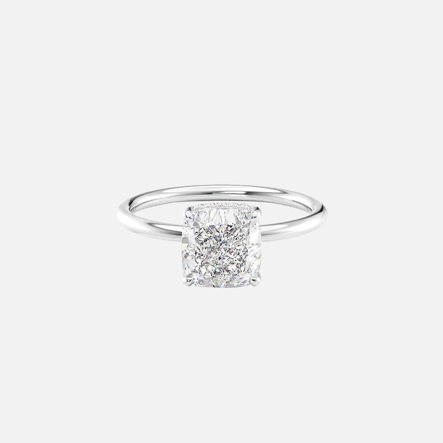 The Elisa Cushion Solitaire Moissanite Ring - KNT - Engagement Rings, Wedding Bands & Fine Jewelry