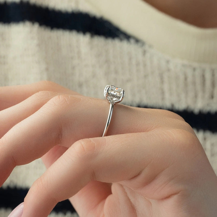 The Elisa Cushion Solitaire Moissanite Ring - KNT - Engagement Rings, Wedding Bands & Fine Jewelry