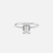 The Elisa Emerald Pave Moissanite Ring - KNT - Engagement Rings, Wedding Bands & Fine Jewelry