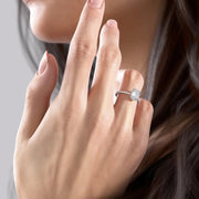 The Elisa Emerald Pave Moissanite Ring - KNT - Engagement Rings, Wedding Bands & Fine Jewelry