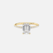 The Elisa Emerald Pave Moissanite Ring - KNT - Engagement Rings, Wedding Bands & Fine Jewelry