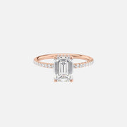 The Elisa Emerald Pave Moissanite Ring - KNT - Engagement Rings, Wedding Bands & Fine Jewelry