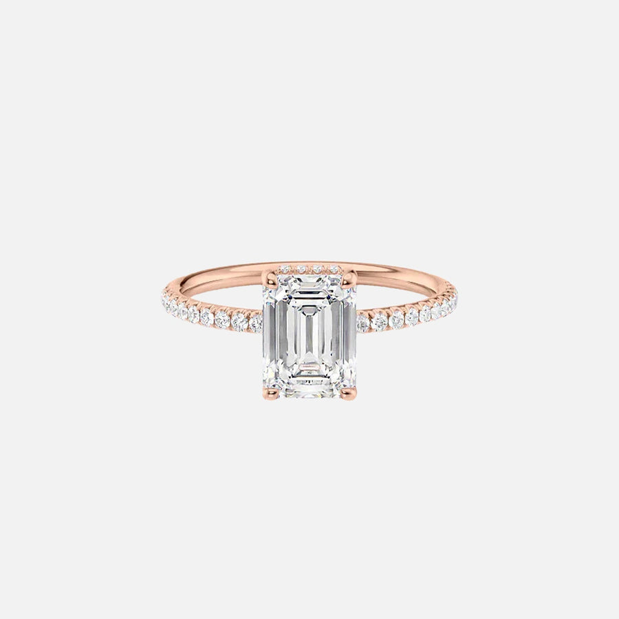The Elisa Emerald Pave Moissanite Ring - KNT - Engagement Rings, Wedding Bands & Fine Jewelry