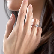The Elisa Emerald Pave Moissanite Ring - KNT - Engagement Rings, Wedding Bands & Fine Jewelry