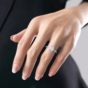 The Elisa Emerald Pave Moissanite Ring - KNT - Engagement Rings, Wedding Bands & Fine Jewelry