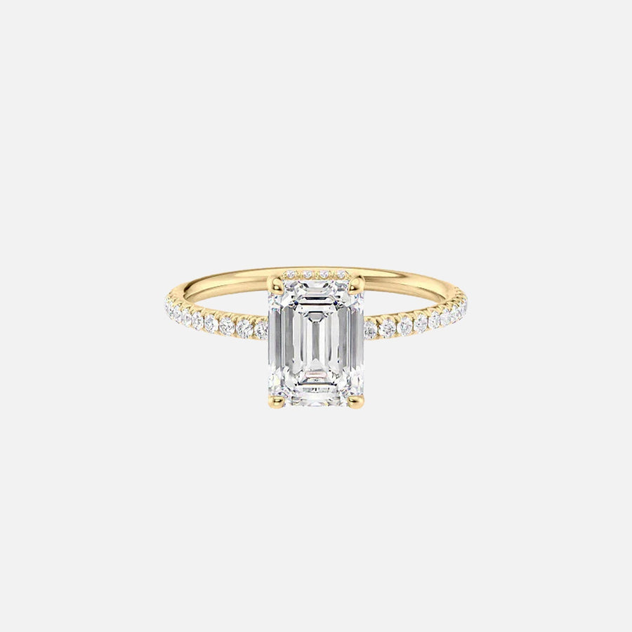 The Elisa Emerald Pave Moissanite Ring - KNT - Engagement Rings, Wedding Bands & Fine Jewelry