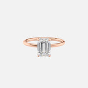 The Elisa Emerald Solitaire Moissanite Ring - KNT - Engagement Rings, Wedding Bands & Fine Jewelry