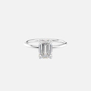 The Elisa Emerald Solitaire Moissanite Ring - KNT - Engagement Rings, Wedding Bands & Fine Jewelry