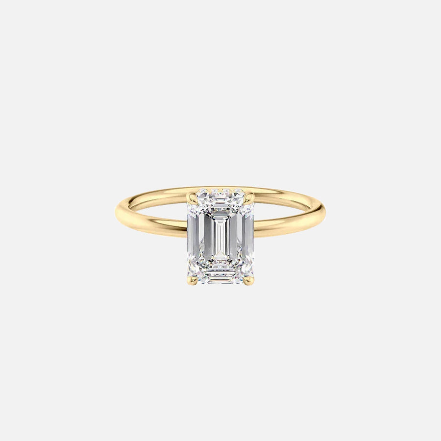 The Elisa Emerald Solitaire Moissanite Ring - KNT - Engagement Rings, Wedding Bands & Fine Jewelry