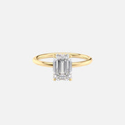 The Elisa Emerald Solitaire Moissanite Ring - KNT - Engagement Rings, Wedding Bands & Fine Jewelry