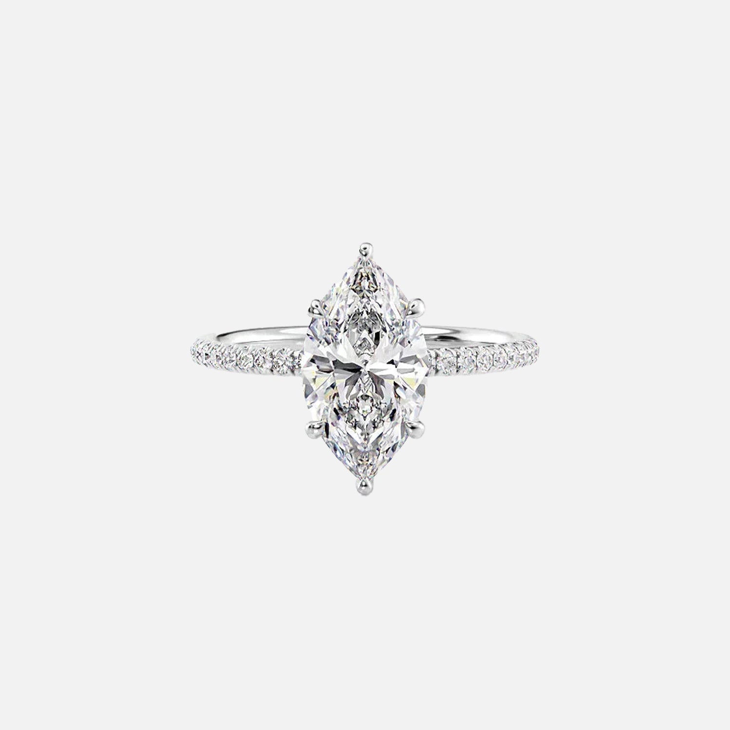 The Elisa Marquise Pave Moissanite Ring - KNT - Engagement Rings, Wedding Bands & Fine Jewelry