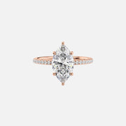 The Elisa Marquise Pave Moissanite Ring - KNT - Engagement Rings, Wedding Bands & Fine Jewelry
