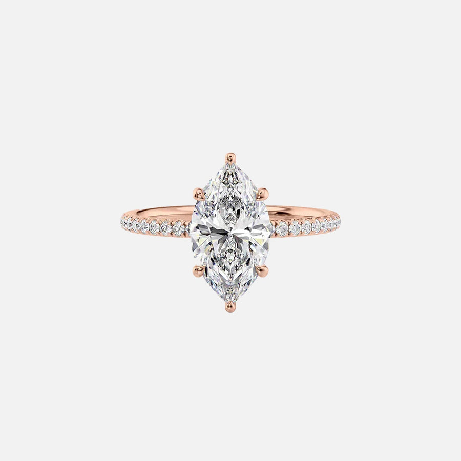 The Elisa Marquise Pave Moissanite Ring - KNT - Engagement Rings, Wedding Bands & Fine Jewelry