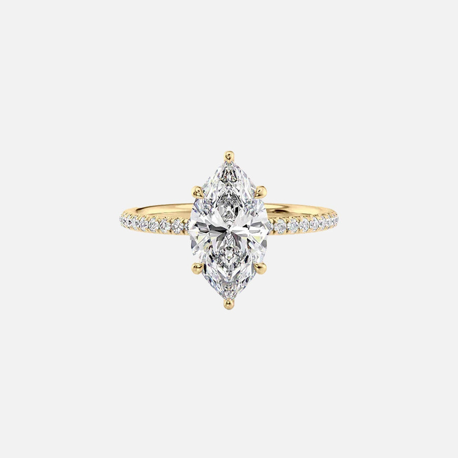 The Elisa Marquise Pave Moissanite Ring - KNT - Engagement Rings, Wedding Bands & Fine Jewelry