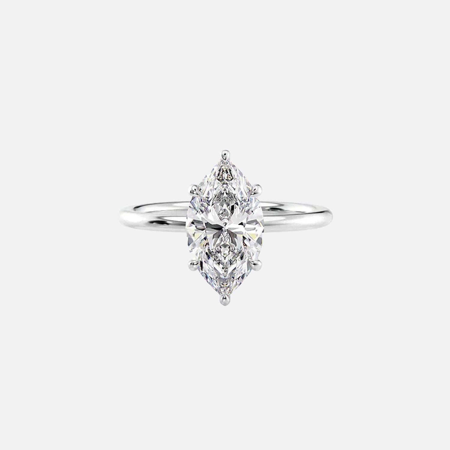 The Elisa Marquise Solitaire Moissanite Ring - KNT - Engagement Rings, Wedding Bands & Fine Jewelry