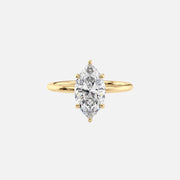 The Elisa Marquise Solitaire Moissanite Ring - KNT - Engagement Rings, Wedding Bands & Fine Jewelry