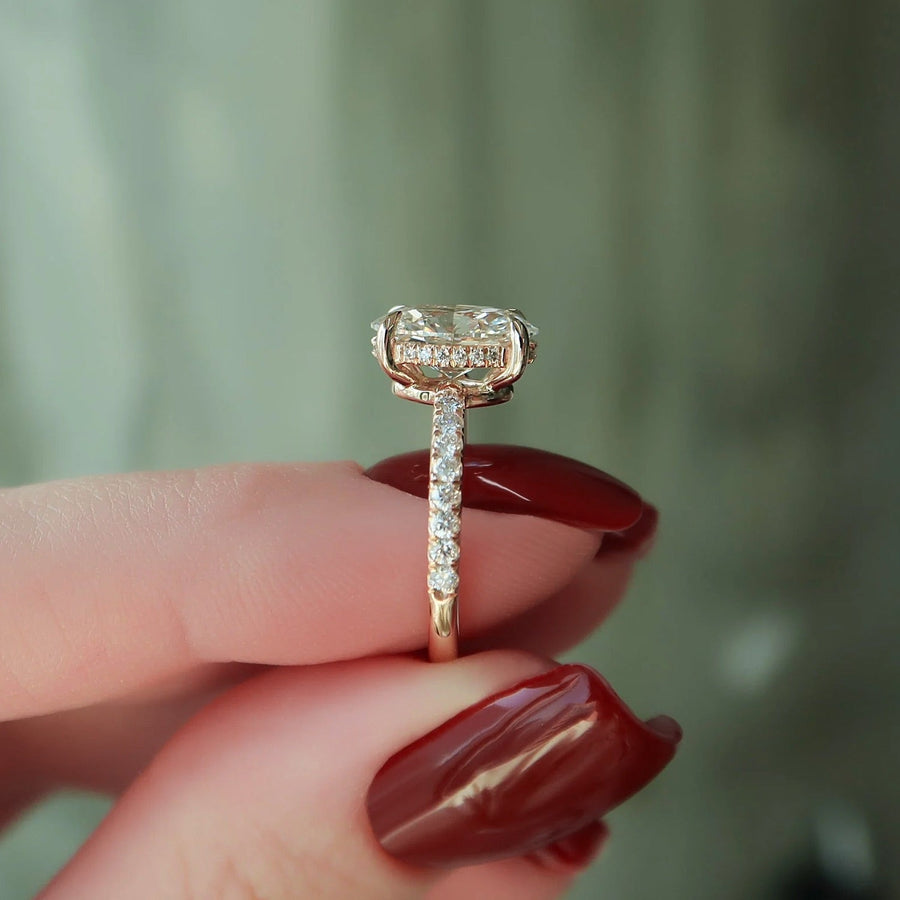 The Elisa Oval Pave Moissanite Ring - KNT - Engagement Rings, Wedding Bands & Fine Jewelry