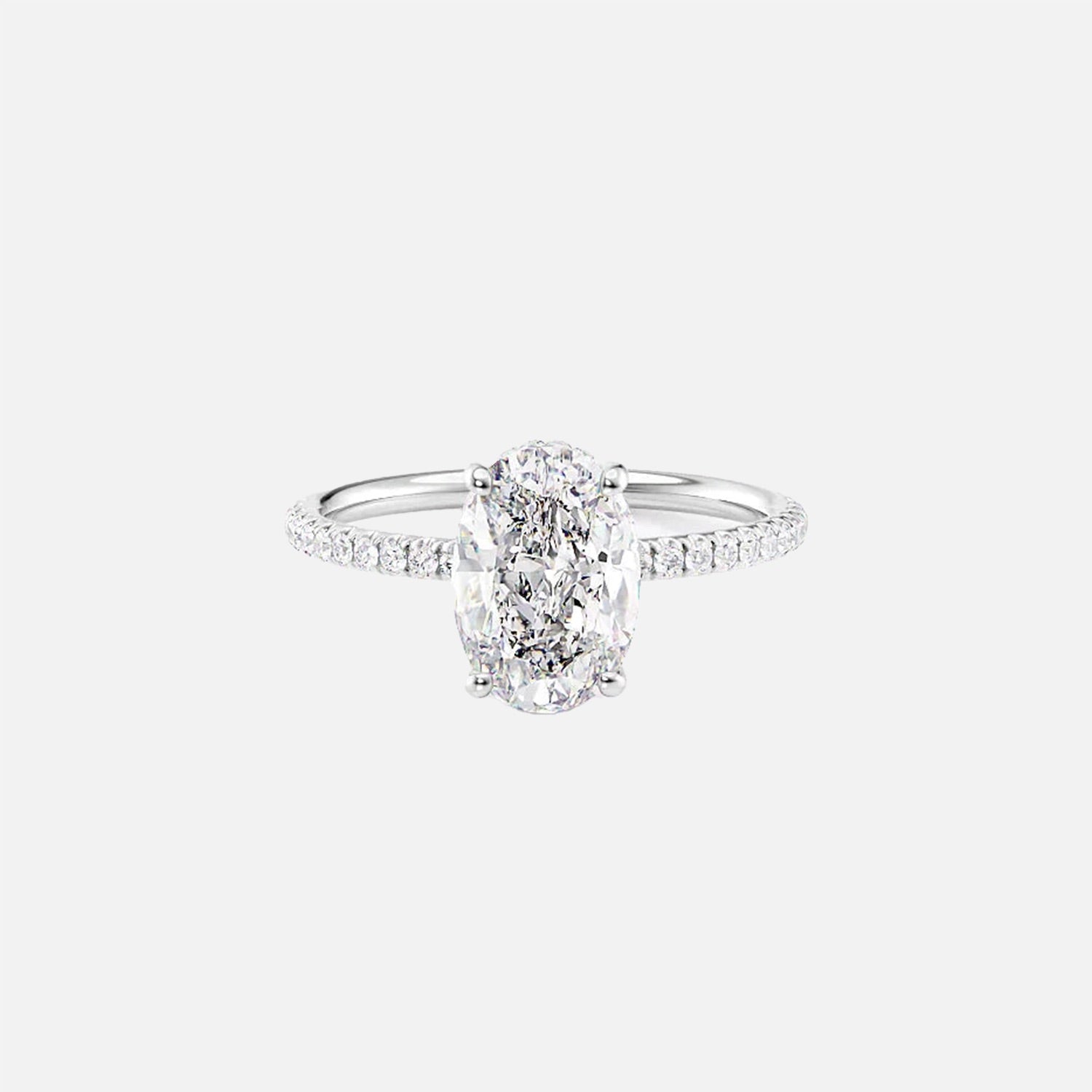 The Elisa Oval Pave Moissanite Ring - KNT - Engagement Rings, Wedding Bands & Fine Jewelry