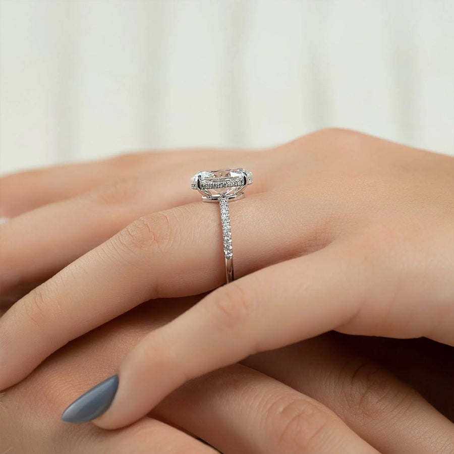 The Elisa Oval Pave Moissanite Ring - KNT - Engagement Rings, Wedding Bands & Fine Jewelry
