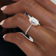 The Elisa Oval Pave Moissanite Ring - KNT - Engagement Rings, Wedding Bands & Fine Jewelry