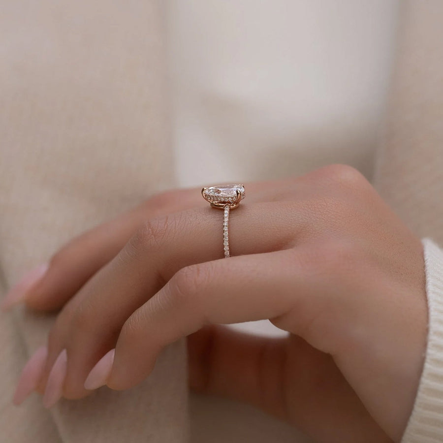 The Elisa Pear Pave Moissanite Ring - KNT - Engagement Rings, Wedding Bands & Fine Jewelry